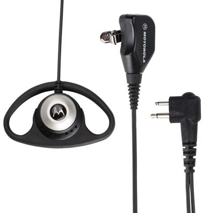 Motorola Mag One PMLN5001 D-Shell Earpiece with Inline Microphone and Push-to-Talk for BPR40 Radios